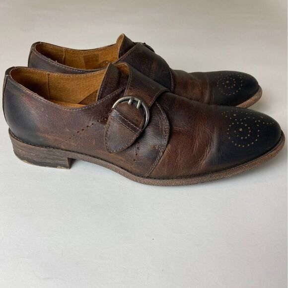 Robert Wayne Montana Buckle Leather Loafers SZ 10D main image 5